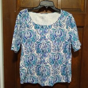 Croft & Barrow ladies flower design top.